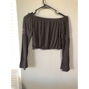 Off the shoulder crop too